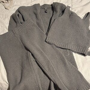 SKIMS Kids Cozy Gray Pajama Set